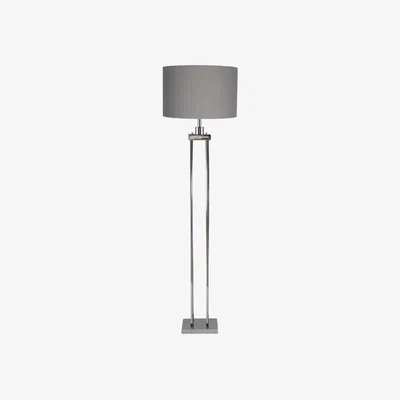 Barker and Stonehouse Nickel Four Post Floor Lamp, Silver Metal | Barker & Stonehouse
