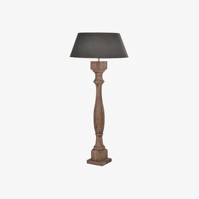 Barker and Stonehouse Wood Coloumn Floor Lamp, Neutral | Barker & Stonehouse