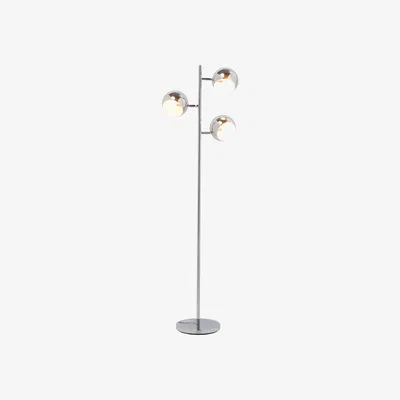 Barker and Stonehouse Chrome Bulb Floor Lamp, Grey Metal | Barker & Stonehouse