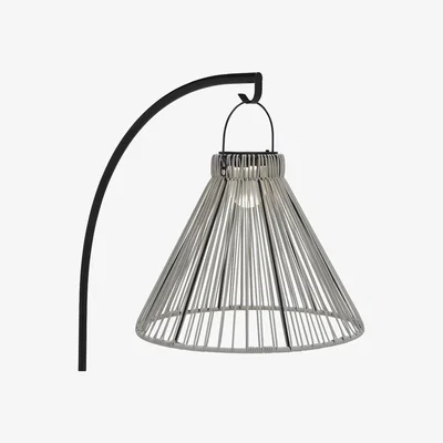 Barker and Stonehouse Outdoor Solar White String Floor Lamp Metal | Barker & Stonehouse