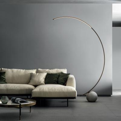 Barker and Stonehouse Bontempi Circle Floor Lamp, Gold Metal | Barker & Stonehouse