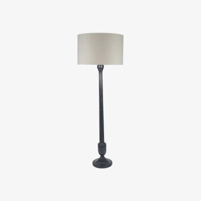 Barker and Stonehouse Dark Wood Floor Lamp, Black