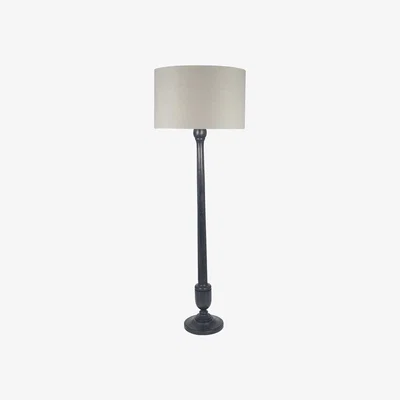 Barker and Stonehouse Dark Wood Floor Lamp, Black