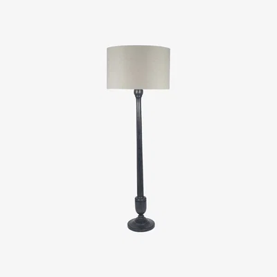 Barker and Stonehouse Dark Wood Floor Lamp, Black | Barker & Stonehouse