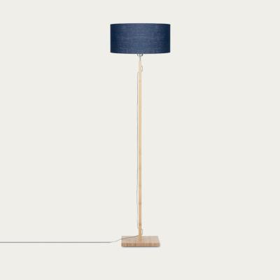 Bombinate.com Natural/Blue Denim Fuji Bamboo Floor Lamp