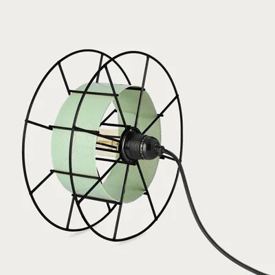 Bombinate.com Green Floor Lamp Spool Black