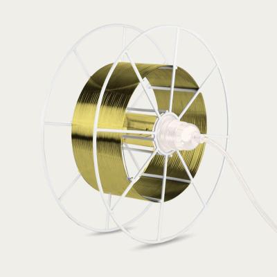 Bombinate.com White Spool Deluxe Brass Floor Lamp