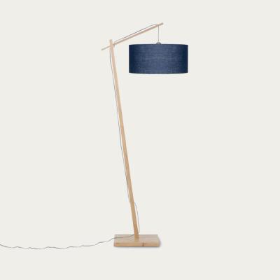 Bombinate.com Natural/Blue Denim Andes Bamboo Floor Lamp