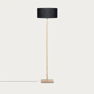 Bombinate.com Natural/Black Fuji Bamboo Floor Lamp