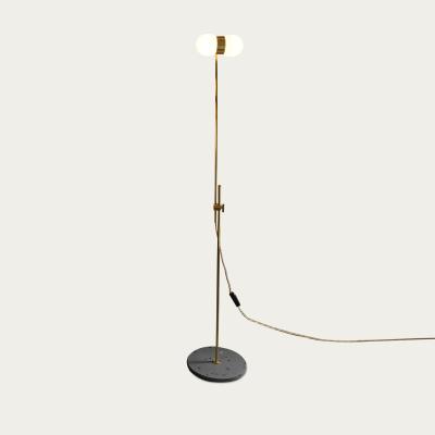 Bombinate.com Brushed Brass/Black Terrazzo Nuvol Double Floor Lamp - EU Plug