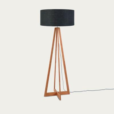 Bombinate.com Natural/Dark Grey Everest Bamboo Floor Lamp