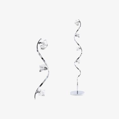 BHS.com Bella Wavy Floor Lamp, Chrome
