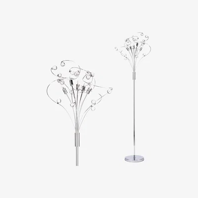 BHS.com Lila Floor Lamp, Chrome