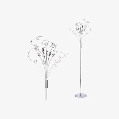 BHS.com Lila Floor Lamp, Chrome