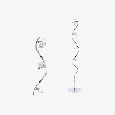 BHS.com Bella Wavy Floor Lamp, Chrome
