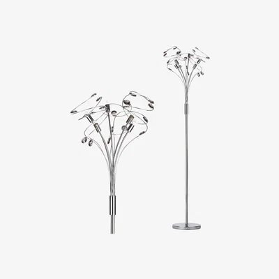 BHS.com Othello Floor Lamp with Smoke Glass, Chrome