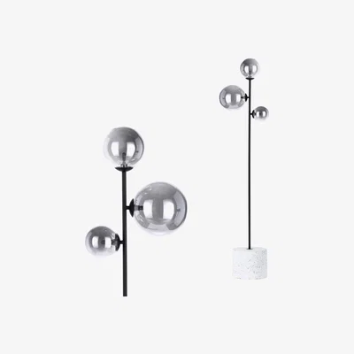 BHS.com Forella Floor Lamp, Satin Black