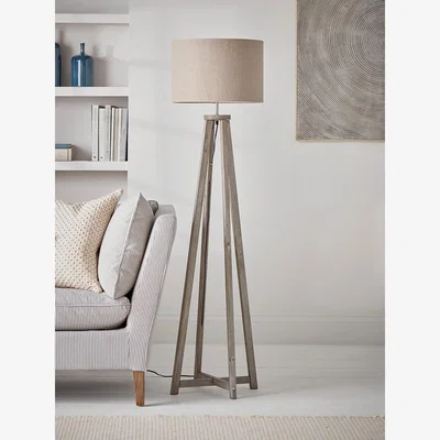 Cox and Cox Grey Washed Floor Lamp