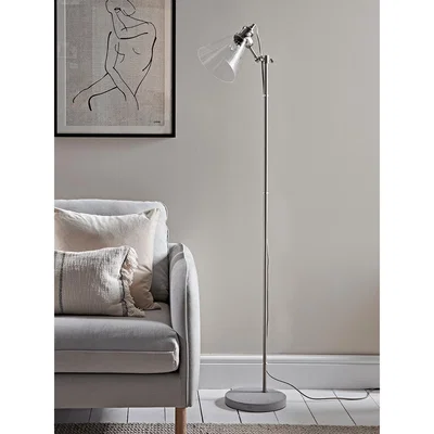 Cox and Cox Glass & Concrete Floor Lamp