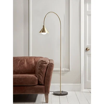 Cox and Cox Brass Cone Floor Lamp