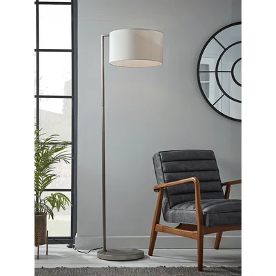 Cox and Cox NEW Brushed Silver Floor Lamp