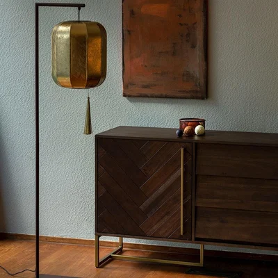 Cuckooland Dutchbone Suoni Gold Floor Lamp