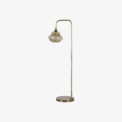 Cuckooland Obvious Glass Floor Lamp in Antique Brass by BePureHome
