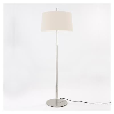 The Conran Shop Diana Floor Lamp Satin Nickel Base White Linen Shade