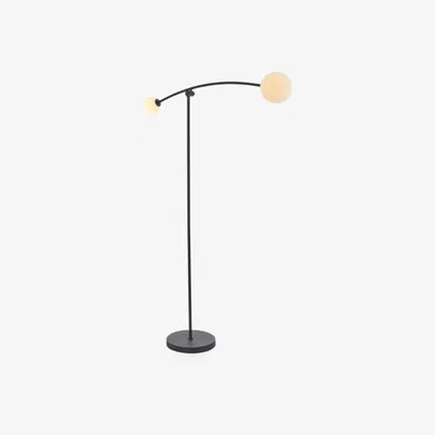 Cult Furniture Rica Floor Lamp, Matte Black & Opal