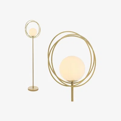 Cult Furniture Altra Circle Floor Lamp, Brass