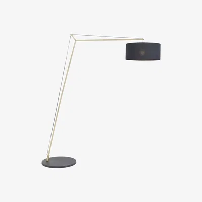 Cult Furniture Redbridge Overreach Floor Lamp, Black & Brass