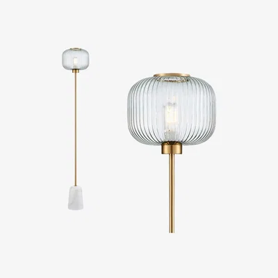 Cult Furniture Mood Living Napoli Glass Floor Lamp, White Marble