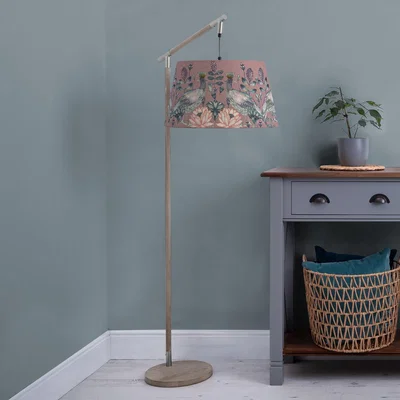 Dunelm Quintus Floor Lamp with Ahura Shade Ahura Mauve Purple