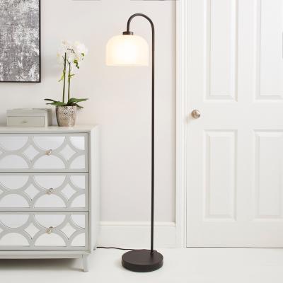 Dunelm Palazzo Black Frosted Floor Lamp Black