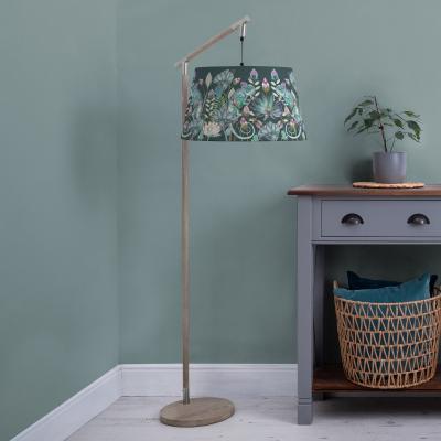 Dunelm Quintus Floor Lamp with Osawi Shade Osawi Emerald Green