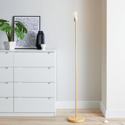 Dunelm Luna Wood Floor Lamp Base Brown
