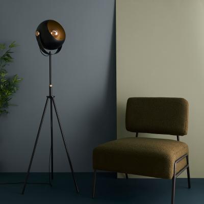 Dunelm Olympya Industrial Metal Adjustable Floor Lamp Black