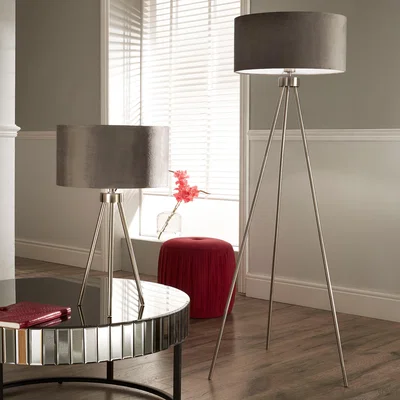 Dunelm Houston Tripod Floor Lamp Silver