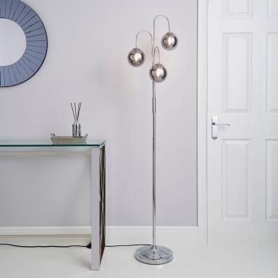 Dunelm Gigi 3 Light Chrome Floor Lamp Chrome