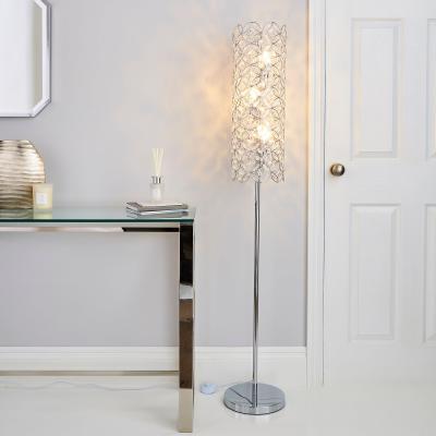 Dunelm Arden Jewel Chrome Floor Lamp Chrome, Clear