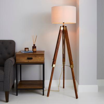 Dunelm Trio Tripod Natural Floor Lamp Natural Brown