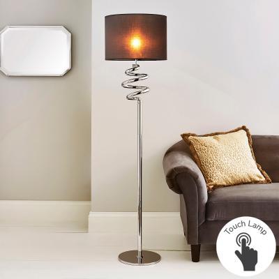 Dunelm Etta Touch Dimmable Chrome Floor Lamp Grey