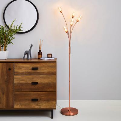 Dunelm Eden 5 Light Floor Lamp Copper Brown