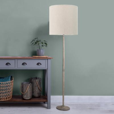 Dunelm Solensis Floor Lamp with Plain Shade Linen (Cream)