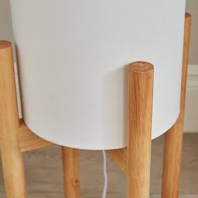 Dunelm Odin Linen Midi Floor Lamp White