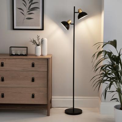 Dunelm Haus 2 Light Floor Lamp Black