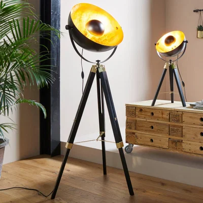 Dunelm EGLO Covaleda Tripod Floor Lamp Black