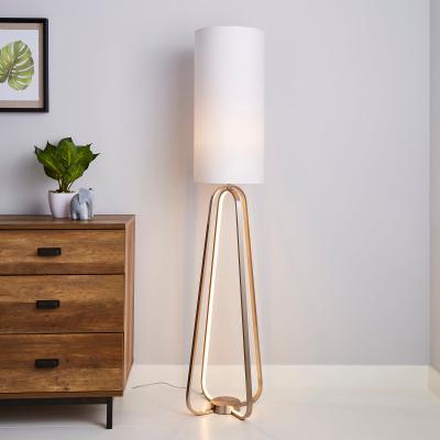 Dunelm Robyn Dual Lit Integrated LED Floor Lamp White White