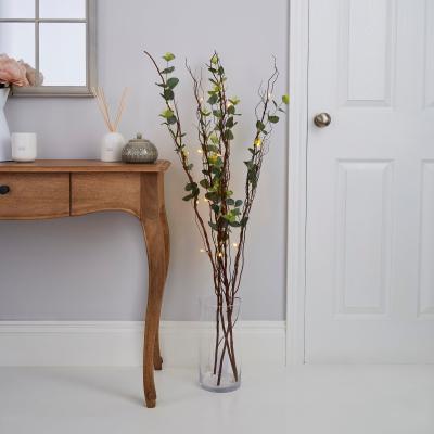Dunelm Green Eucalyptus Brown Twig Lights Green