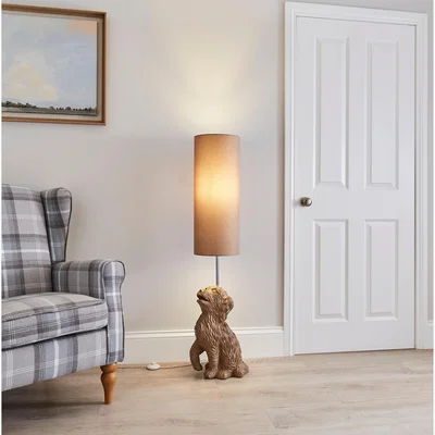 Dunelm Reggie the Cockapoo Adjustable Floor Lamp Natural